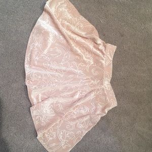 Pink velvet skirt